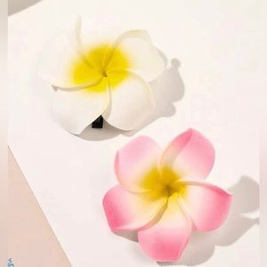 Hawaiian Flower hair clip (set of 2)-plumeria flower hair clip flower hair clip